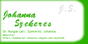 johanna szekeres business card